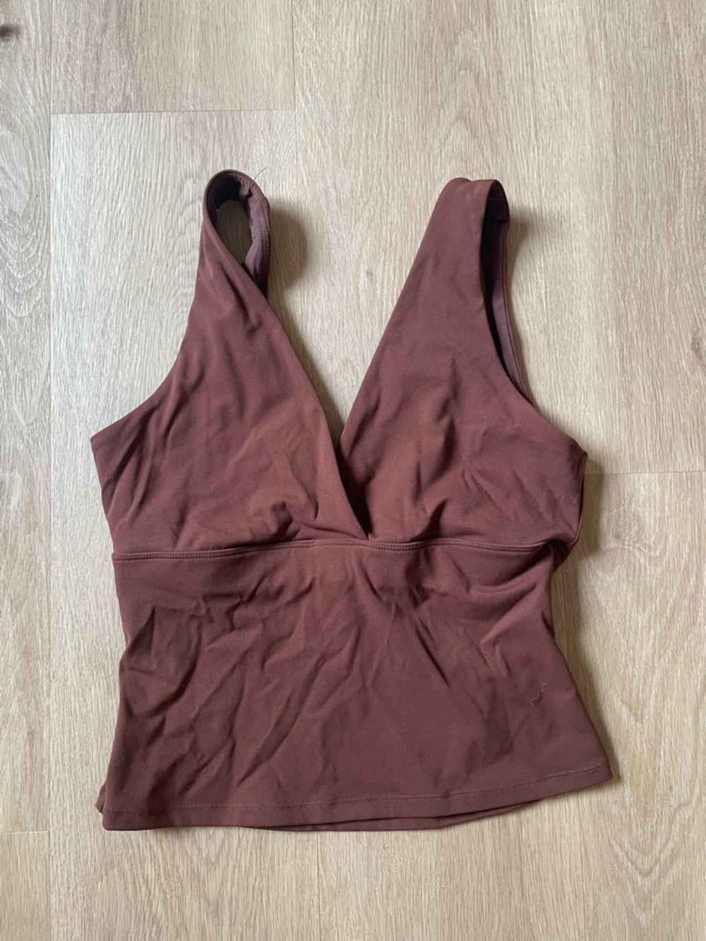 Women’s Deep V Tank Top in Brown